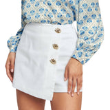 Celeste Button-Detail Wrap Skort