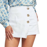 Celeste Button-Detail Wrap Skort