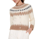 Christmas Holiday Ski Pattern Knitted Cardigan