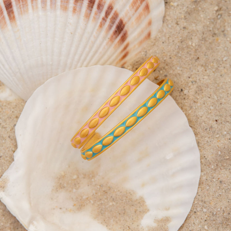 Coastal Turquoise Enamel Cuff