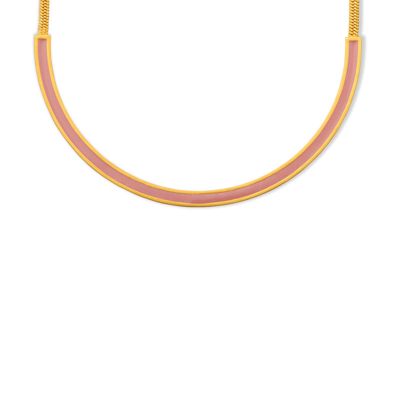 Coastal Pink Enamel Necklace