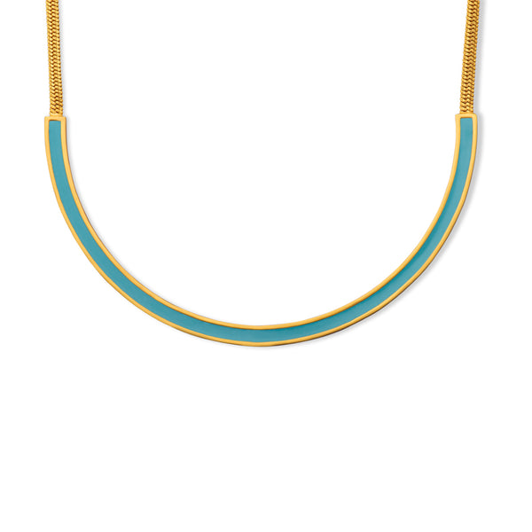 Coastal Turquoise Enamel Necklace