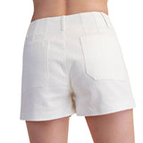 Colette Shorts Scallop Detail Pocket - Ivory