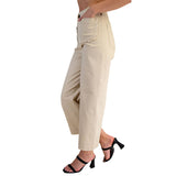 Colette Wide-Leg Scallop Pocket Pants - Bone