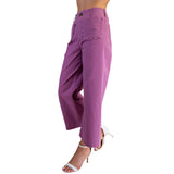 Colette Wide-Leg Scallop Pocket Pants - Lilac
