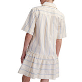 Collar Neck Short Sleeve Front Pockets Mini Dress