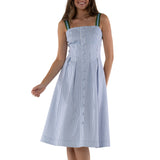 Constance Midi Dress - Grapemist Stripe