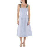 Constance Midi Dress - Grapemist Stripe