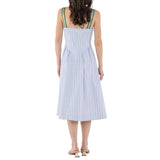 Constance Midi Dress - Grapemist Stripe