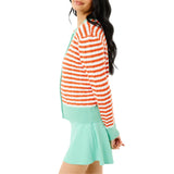 Cotton Cable Knit Oxford Cardigan Sweater