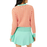 Cotton Cable Knit Oxford Cardigan Sweater