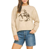 Cowboy Graphic Crew Sweater