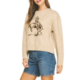Cowboy Graphic Crew Sweater