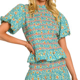 Demi Puff Sleeve Floral Top