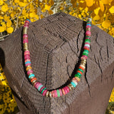 Desert Ember Stone Beaded Necklace