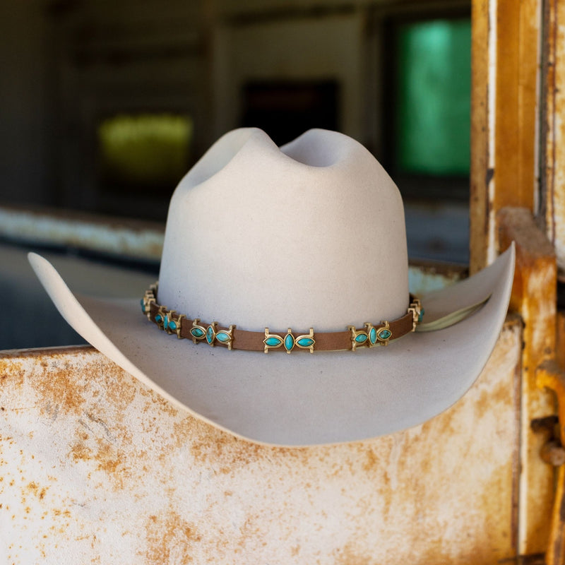 Desert Flower Hat Band  - Turquoise