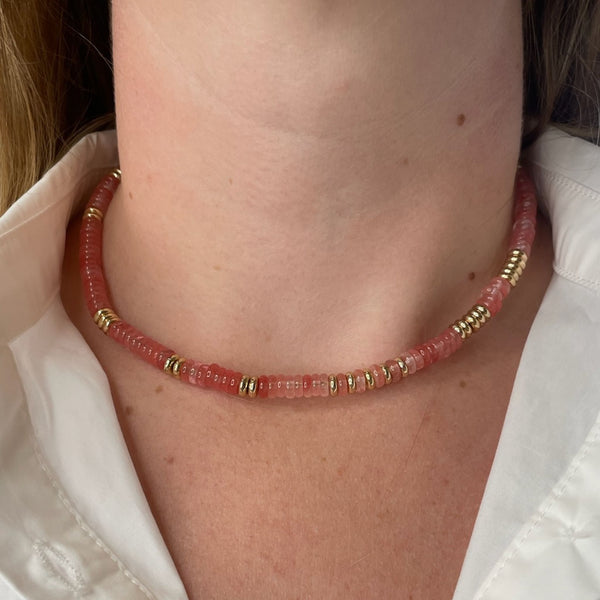 Desert Sunset Stone Beaded Necklace