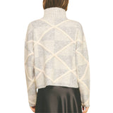 Diamond Pattern Turtleneck Sweater