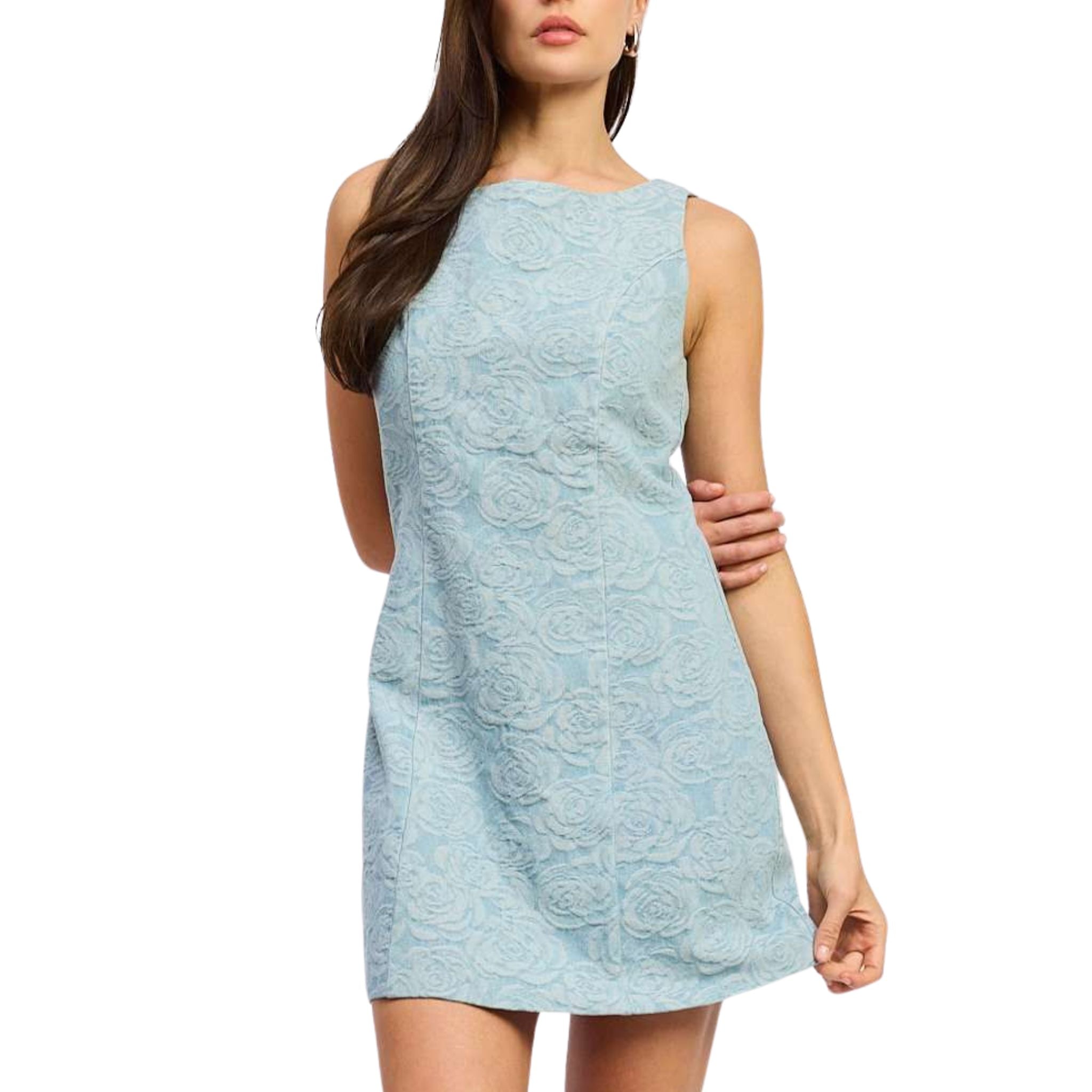 Dominique Denim Mini Dress – Christina Greene
