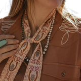 Dusty Rose Silk Twilly Cowgirl Scarf