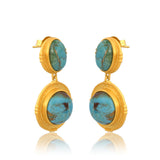 Island Hopping Drop Earrings - Turquoise