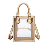 Elise Clear Rectangular Crossbody Bag - Gold