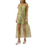 Ellery Floral Dime Organza Maxi Dress