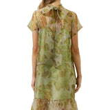 Ellery Floral Dime Organza Maxi Dress