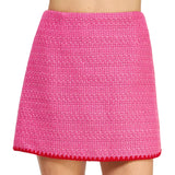 Embroidered Tweed Mini Skirt