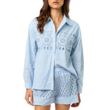 Embroidery Button Down Shirt