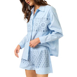 Embroidery Button Down Shirt