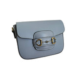 Emily Genuine Leather Crossbody Bag - Sky Blue