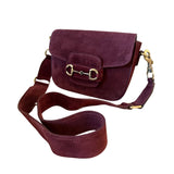 Emily Suede Crossbody Bag - Burgundy