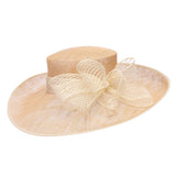 Eyelet Bow Tie 2 Tone Off Face Sinamay Hat