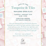 Turquoise & Tiles: Mahjong Open Play