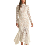 Floral Lace Midi Dress