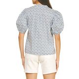 Floral Print Button Down Blouse Top