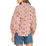 Floral Print Pleat Detailed Shirt