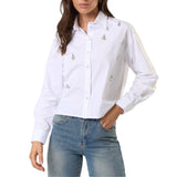 Flower Jewel High-Low Shirt