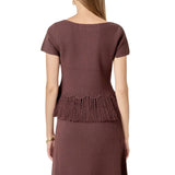 Fringe Hem Knit Top