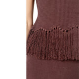 Fringe Hem Knit Top