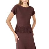 Fringe Hem Knit Top