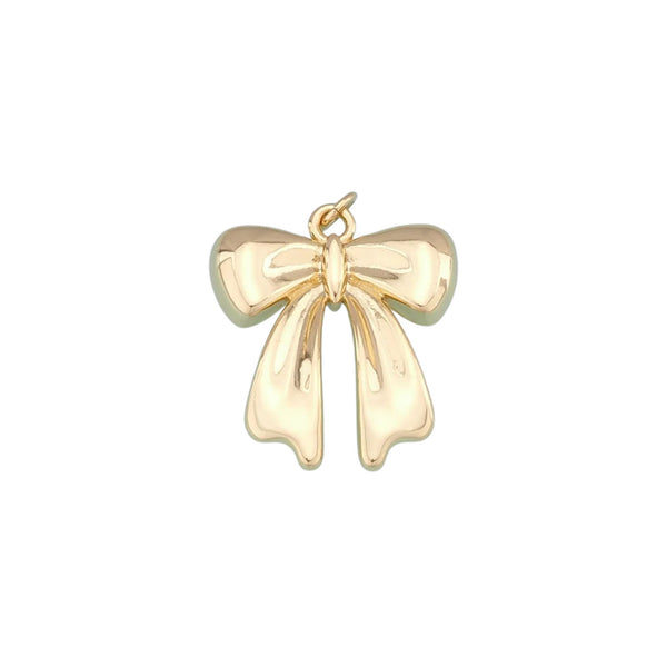 Gold Bow Charm Pendant