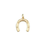 Gold Horseshoe Charm Pendant