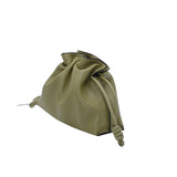 Genuine Leather Drawstring Pouch Shoulder Bag