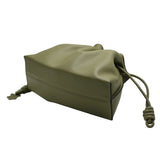 Genuine Leather Drawstring Pouch Shoulder Bag