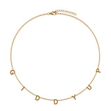 Giddy Up 18K Gold Letter Necklace