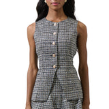 Gisella Tweed Jeanie Denim Vest