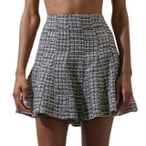 Gisella Tweed Zivy Flare Mini Skirt
