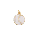 Gold Baseball Charm Pendant